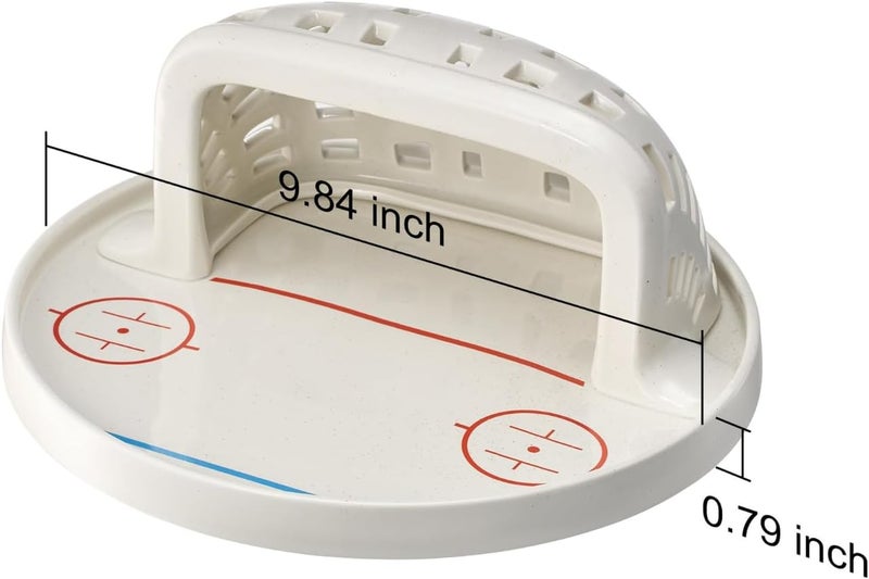 Gute Hockey Themed Ceramic Plate - Fun Hockey Rink Design with 3D Net - Ice Hockey Birthday Party Decor Sport Events Hockey Gifts Serving Platter - Durable, BPA-Free, Dishwasher Safe 9.8" L - Image 4